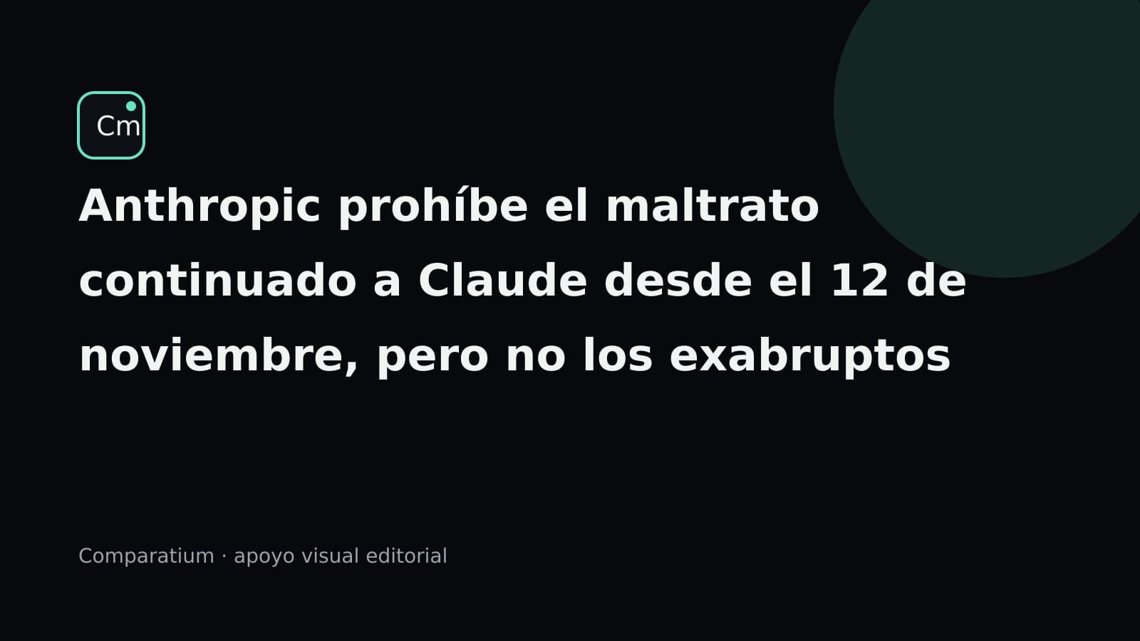 Ilustración editorial con el titular del artículo sobre fondo oscuro de Comparatium