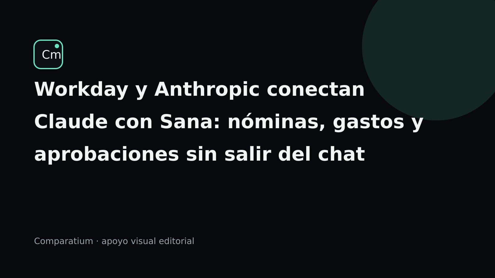 Ilustración editorial con el titular del artículo sobre fondo oscuro de Comparatium
